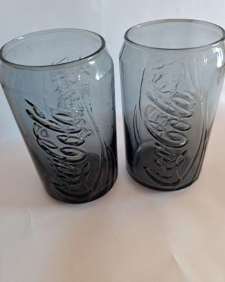 COPPIA BICCHIERI LATTINA COCA COLA