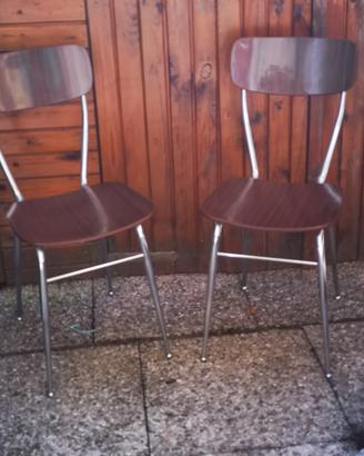 n. 2 sedie vintage in formica e struttura in metal