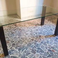 tavolo in vetro temperato