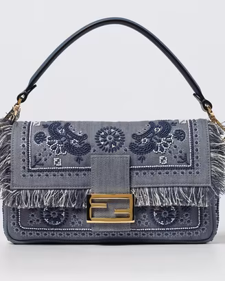 Borsa Fendi mai indossata originale baguette denim