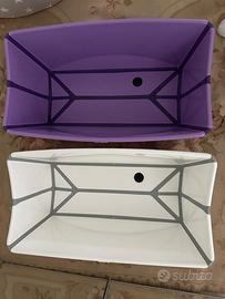 Vaschetta bagnetto Stokke viola bianca pieghevoli