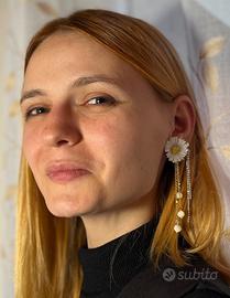 Orecchini margherita vera