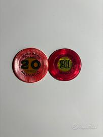 Casino Chip Vintage Monaco 20 Fr.