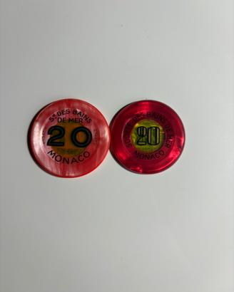 Casino Chip Vintage Monaco 20 Fr.