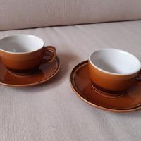 TAZZE cappuccino TOGNANA ambrate anni '70 NUOVE