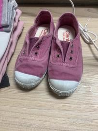 scarpe slip-on in tela rosa