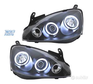 FARI OPEL CORSA C 00-06 ANGEL EYES CCFL FONDO NERO