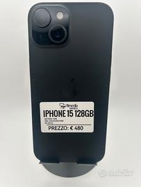 iPhone 15 128GB nero usato garanzia 