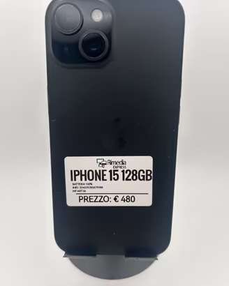 iPhone 15 128GB nero usato garanzia 