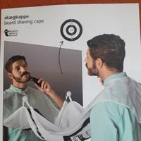 MANTELLO mantellina telo grembiule da barba