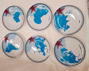Set 6 piatti San Pellegrino "Il mondo a tavola"