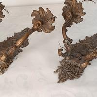 COPPIA DI  APPLIQUES VINTAGE IN BRONZO
