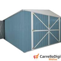 Box acciaio garage lamiera 360x600 346kg 21mq blu