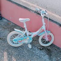 Bicicletta da bambina senza rotelle raggio 14"