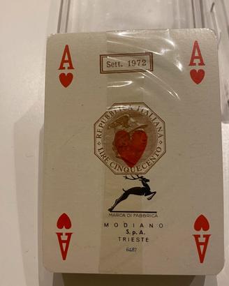 Mazzo di 54 carte da gioco Modiano 1972