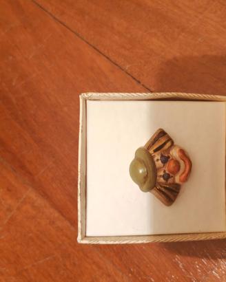 Spilla THUN originale in ceramica dipinta a mano