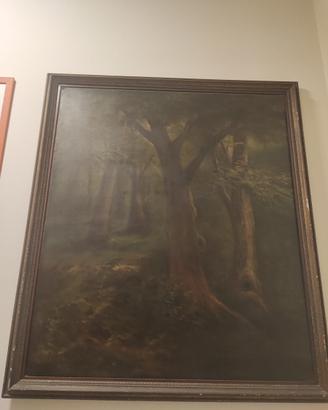 dipinto antico ad olio su tela fine 800
