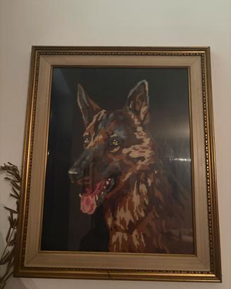 Quadro vintage pastore tedesco