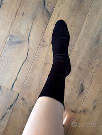 Calzini donna in velluto nero