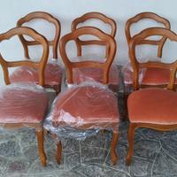 6 sedie stile barocco come nuove