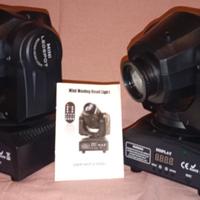 2 teste mobili a led da 70w con telecomando