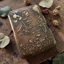 Porta sigarette antico art Nouveau fine 800