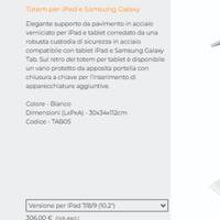 Totem per iPad e Samsung Tab Piantana antifurto