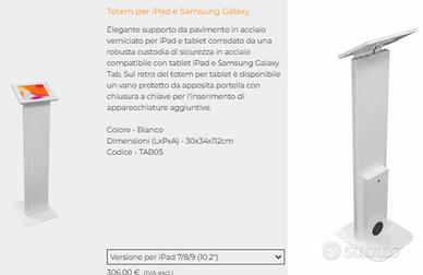 Totem per iPad e Samsung Tab Piantana antifurto