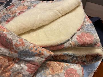 Parure in lana merino per letto matrimoniale