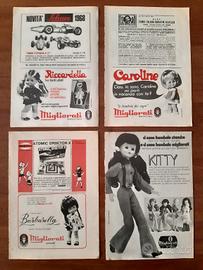 Bambole MIGLIORATI pubblicità Topolino anni '60
