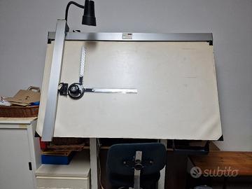 tecnigrafo zucor 140x80 completo di sedia girevole
