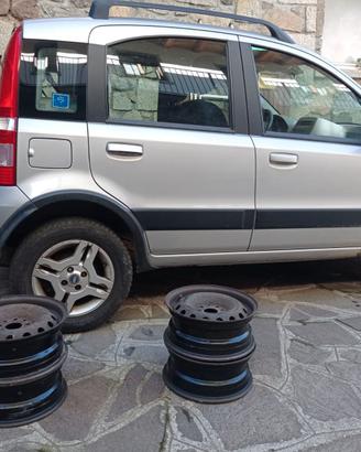 4 cerchi in ferro fiat panda
