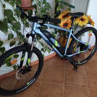 Bici Mtb Rockrider elettrica E-ST 100 azzurra 27,5