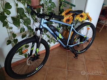 Bici Mtb Rockrider elettrica E-ST 100 azzurra 27,5