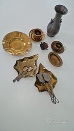 oggetti ottone, peltro ed argento vintage