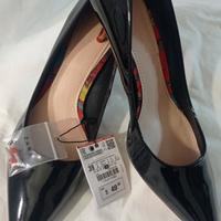 Décolleté zara tg 39 in vernice nero 