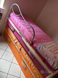 Letto moretti multifunzionale  con scrivanie