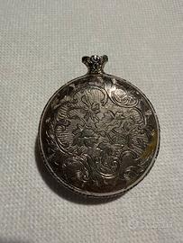 Involucro orologio da taschino in argento dell 800