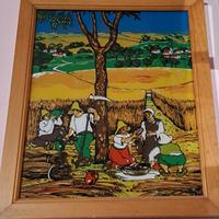 quadro Naif, pittura su vetro, pittore slavo