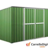 Casetta giardino in Acciaio 345x186 verde chiaro