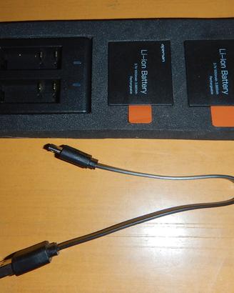 Caricatori due più due batterie per Actio Cam