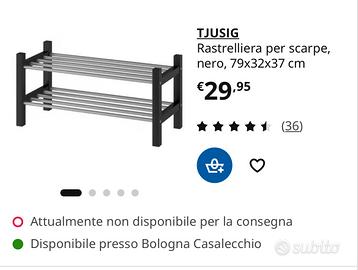 rastrelliera per scarpe Tjusig ikea