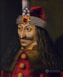 Dracula souvenir di Transilvania vintage in legno