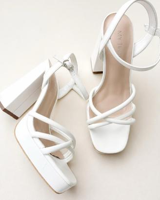 Sandali bianchi 35 donna