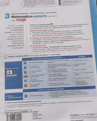 Matematica azzurro 2. Metà del suo prezzo