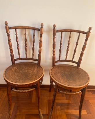 2 sedie Liberty primo '900 stile Thonet - Trieste