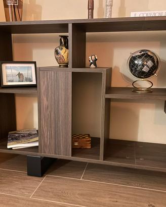 Libreria effetto legno rovere scuro