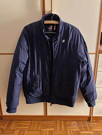 BOMBER PIUMINO K-WAY BLU TAGLIA L NUOVO
