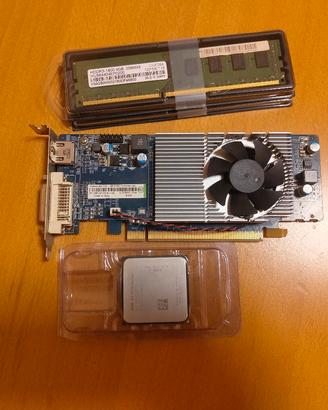 componenti hardware CPU AMD+GPU+ram