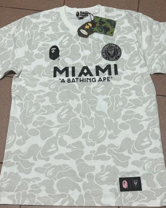 Maglia t-shirt inter miami bape bianco